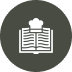 Open book with chef hat icon