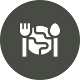 Cutlery and dish graphic design
